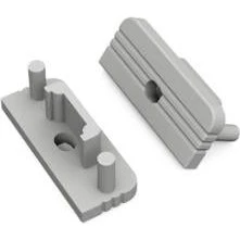 DIOFLEX SURFACE10 Gen2 endestykke med hul, hvid (2 stk.)