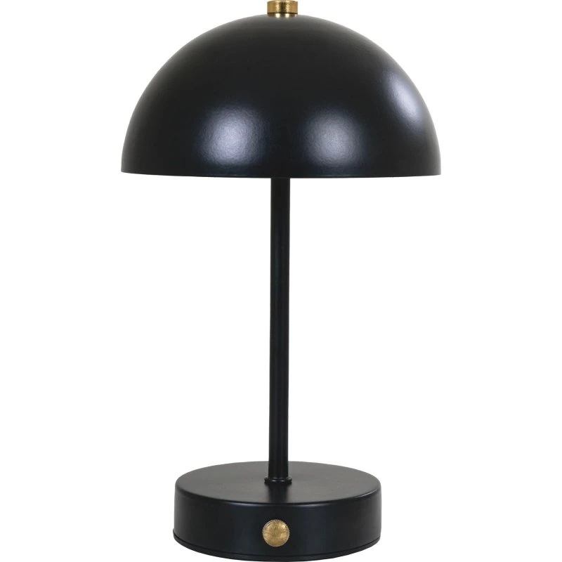 House Nordic Holt LED Bordlampe - Sort med messingdetaljer