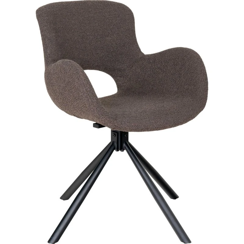 House Nordic Amorim Spisebordsstole - Sæt af 2 i Mushroom Bouclé