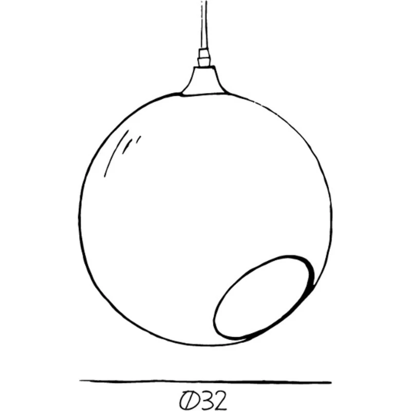 Design By Us Ballroom XL Hængelampe - Hvid Glas, Ø 32 cm