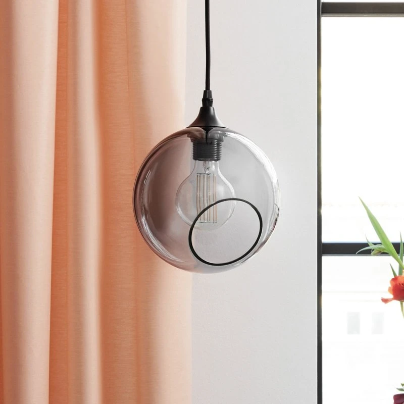 DESIGN BY US Ballroom Pendel - Røggrå glas - Ø 20 cm