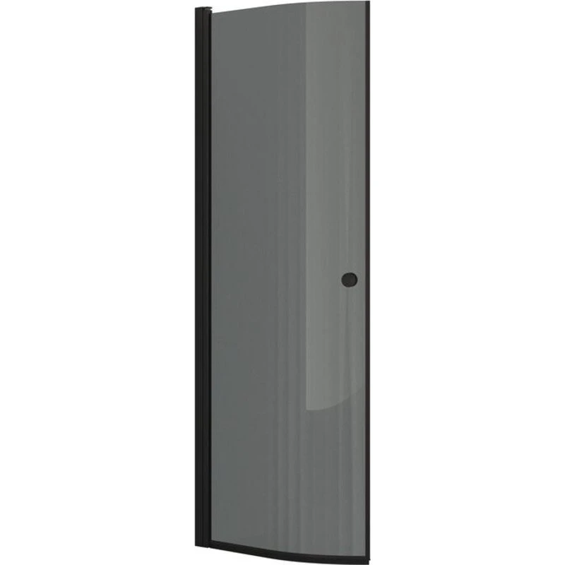 Dansani Match brusedør Model E, 72 cm, tonet glas, sort profil