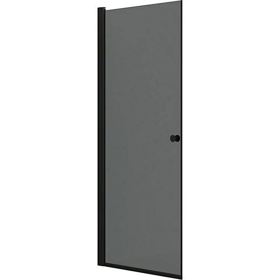 Dansani Match brusedør Model A, 200x87-89cm, Sort/Tonet glas
