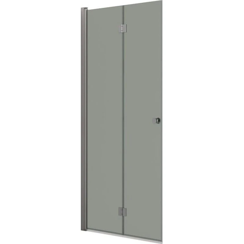 Dansani Match brusedør Model B, 97 cm, frostet glas, satin profil