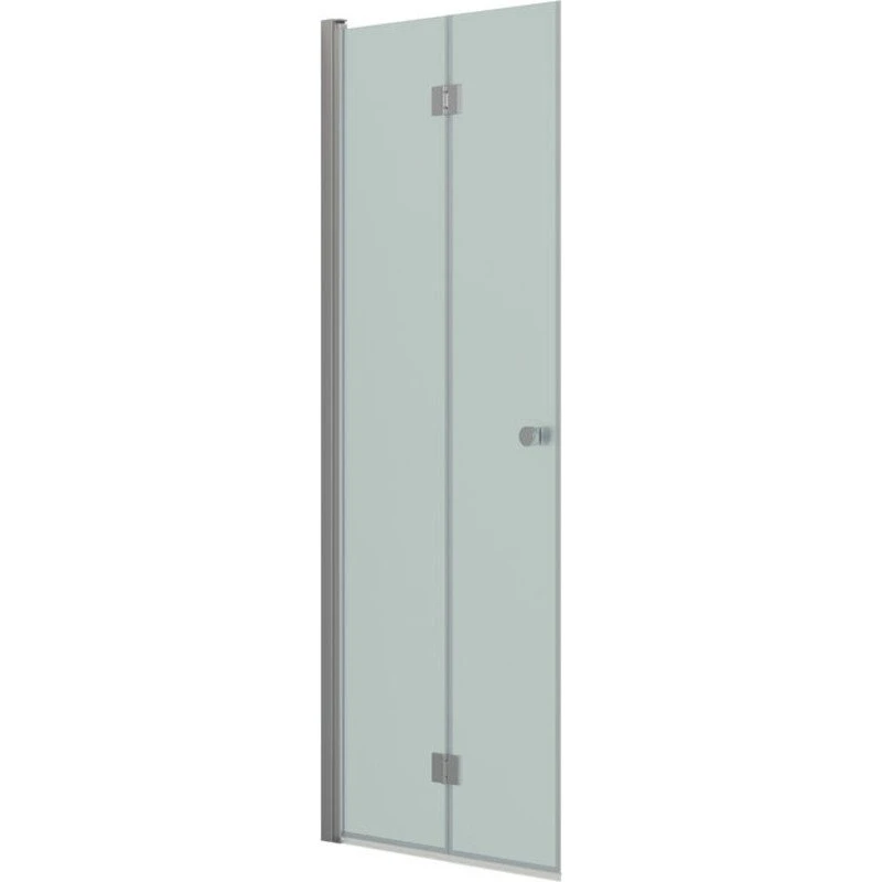 Dansani Match brusedør model B, 77 cm, frostet glas, satin profil