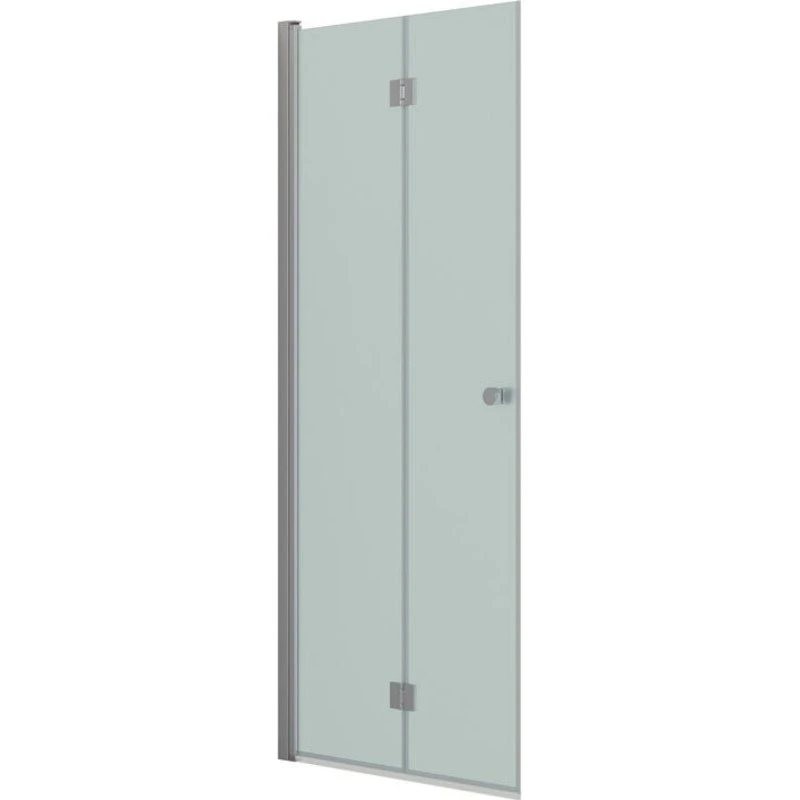 Dansani Match brusedør model B, 87 cm, frostet glas, satin profil