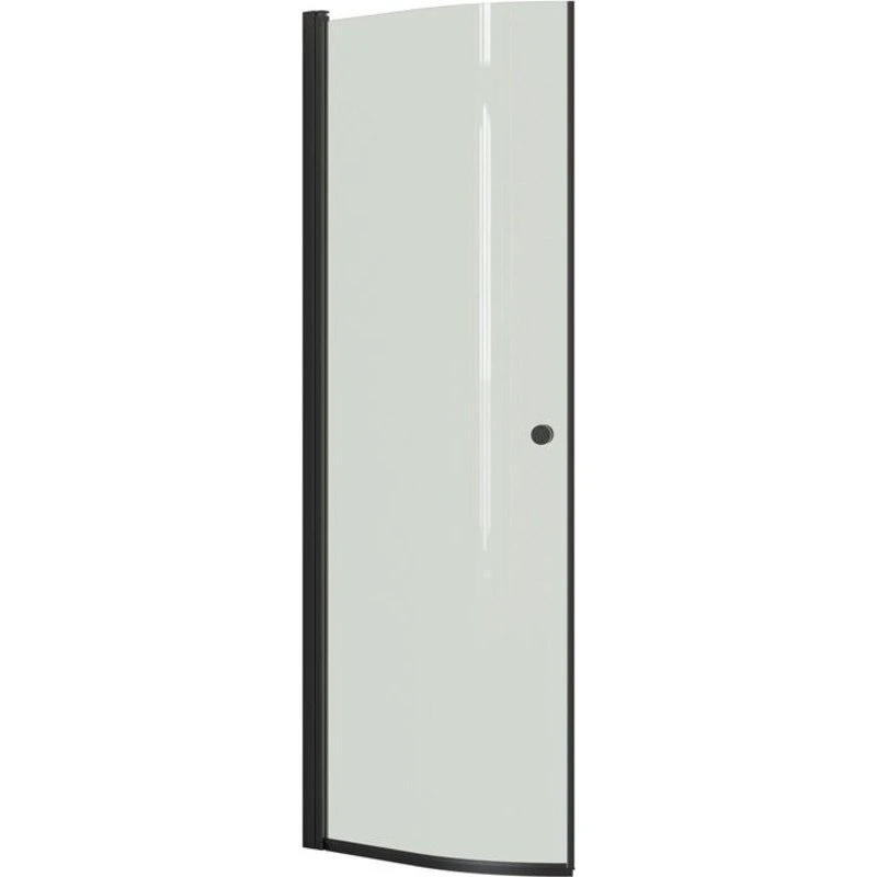 Dansani Match E brusedør, 62 cm, klart glas, sort profil