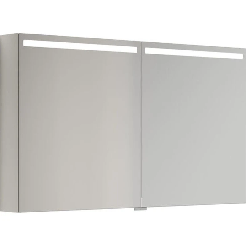 Dansani Mido+ Spejlskab med lys, 120x70 cm, hvid mat