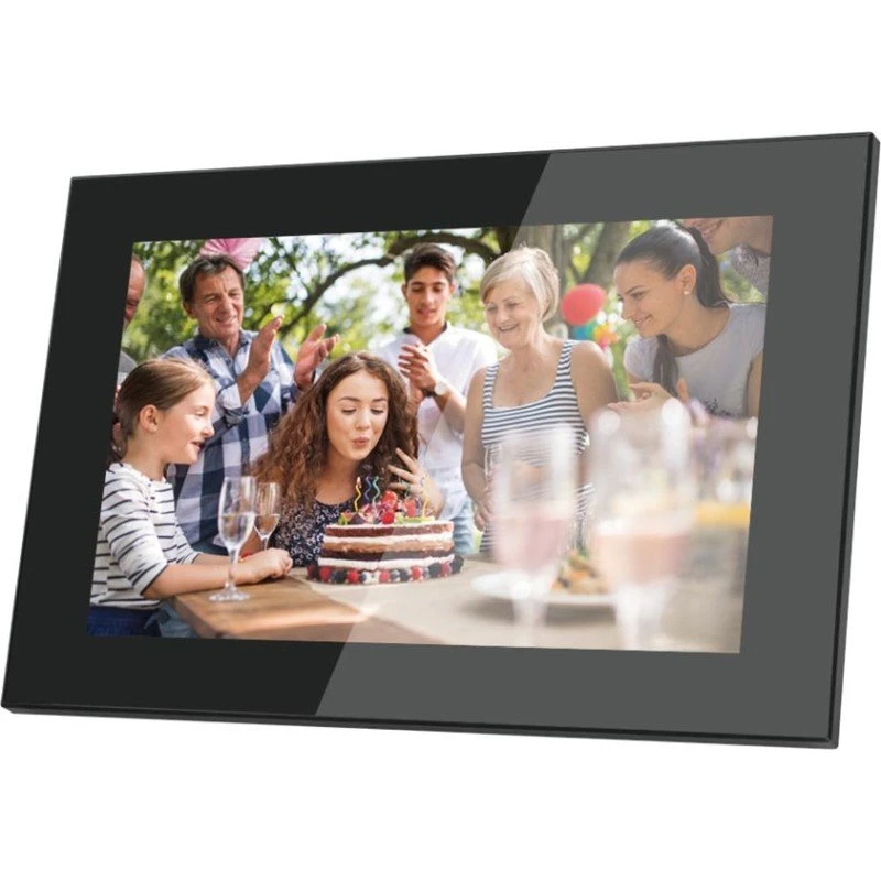 Lippa 10" Frameo digital billedramme med sort glas