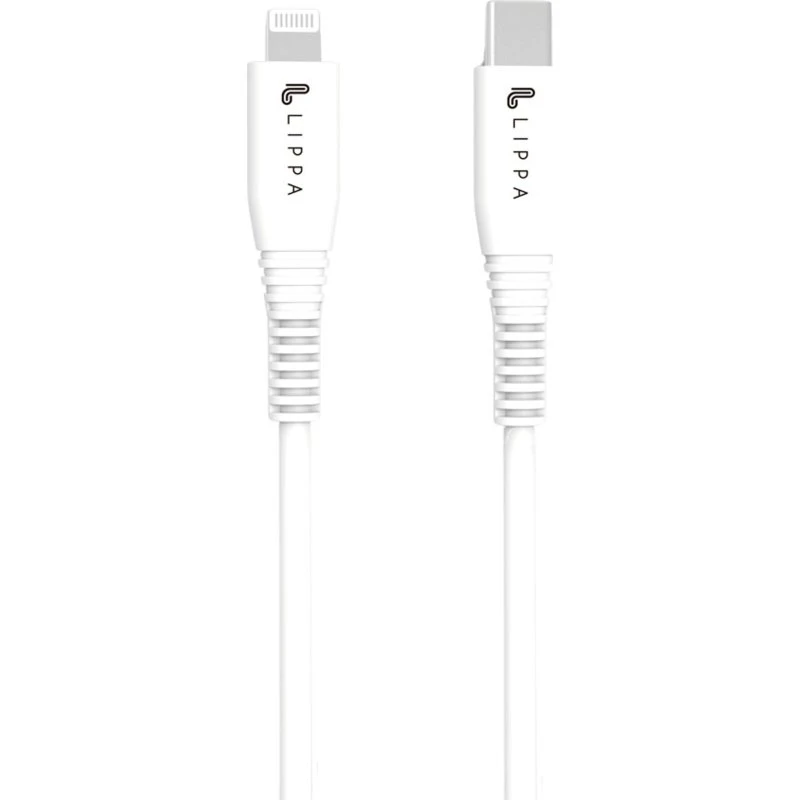 Lippa USB-C til MFi Lightning kabel, 1m, Hvid
