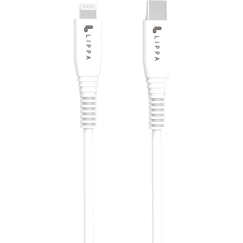 Lippa USB-C til MFi Lightning kabel, 2 m, Hvid