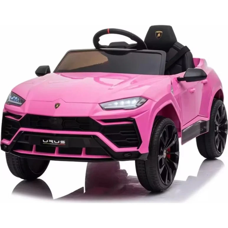 Lamborghini Urus SUV 2x12V Elbil med gummihjul og lædersæde