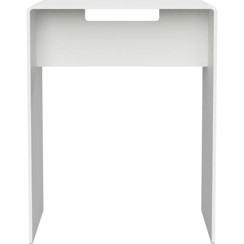 Nichba Stool skammel, hvid pulverlakeret aluminium