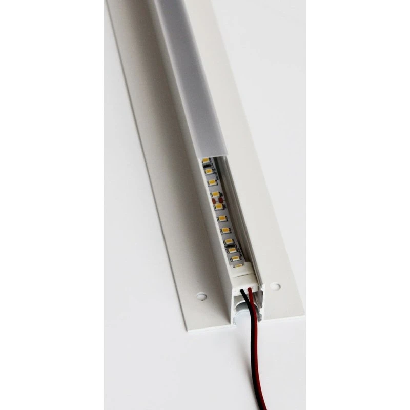Troldtekt Skinne til Planforsænket LED-strips, 60 cm, Forlængbar