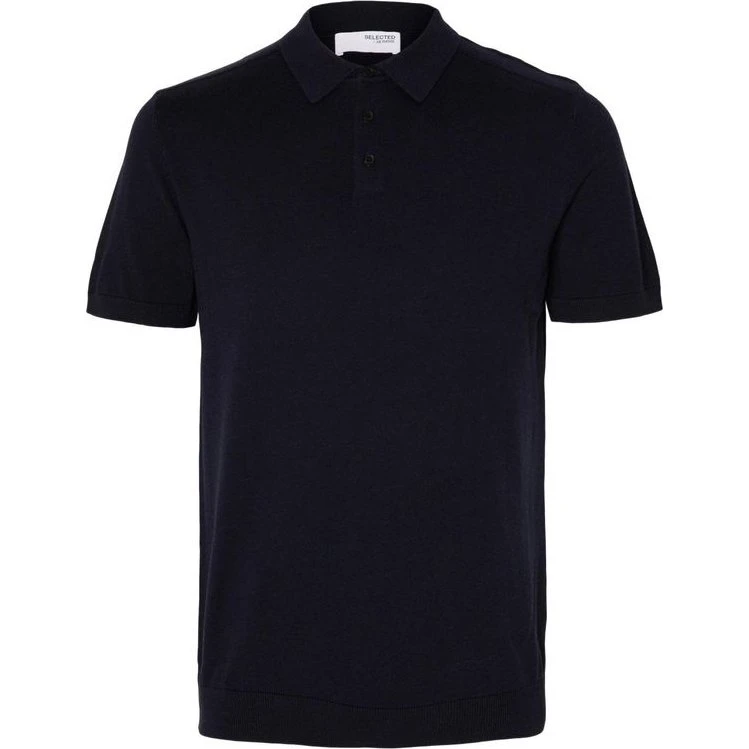 Selected SLHBERG SS KNIT POLO NOOS Strikket Polo