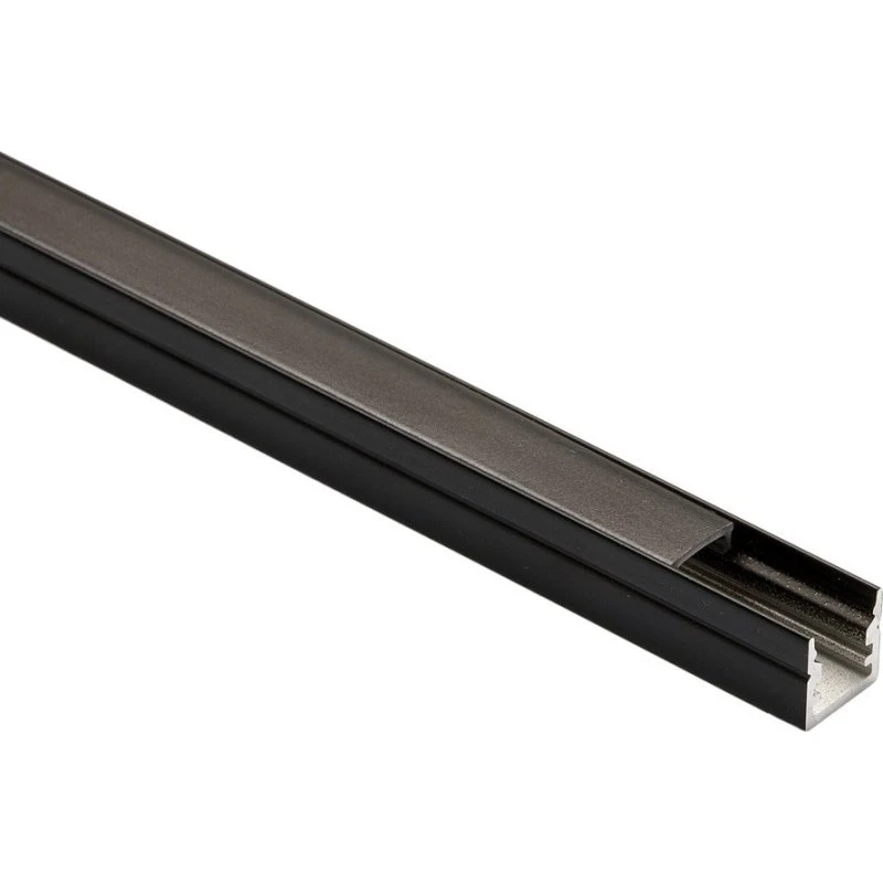 Sort matteret aluprofil til akustikpanel - 1,2m, 10x10mm