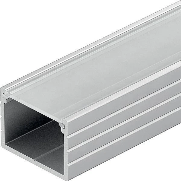 Aluprofil 18x13 til LED strip, 1m, inkl. matteret cover og klips