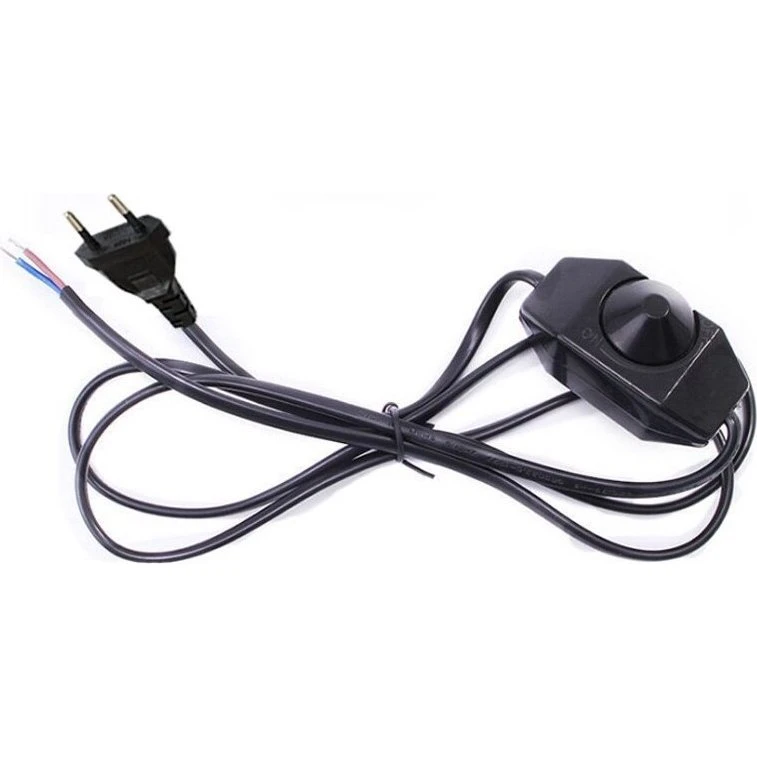 Lysdæmper med ledning - 1,8m, 5-100W, 230V, Sort