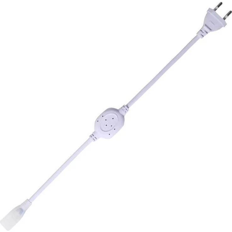 Stik til 8x16 CLIP-ON Neon Flex LED, inkl. endeprop, 230V