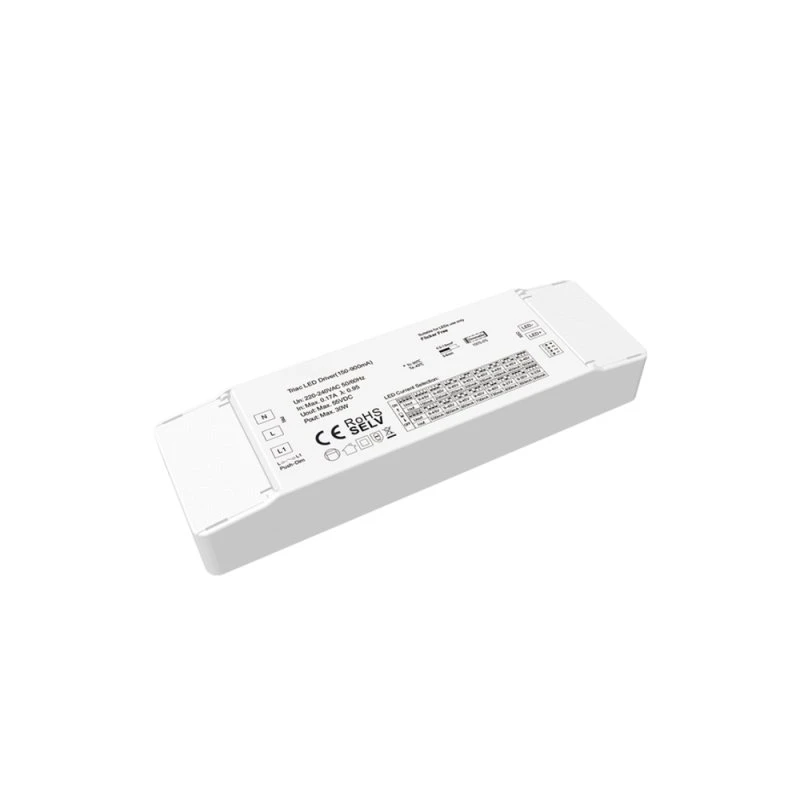 30W Dæmpbar LED Driver til Panel - Triac & Push dim, 150-900mA
