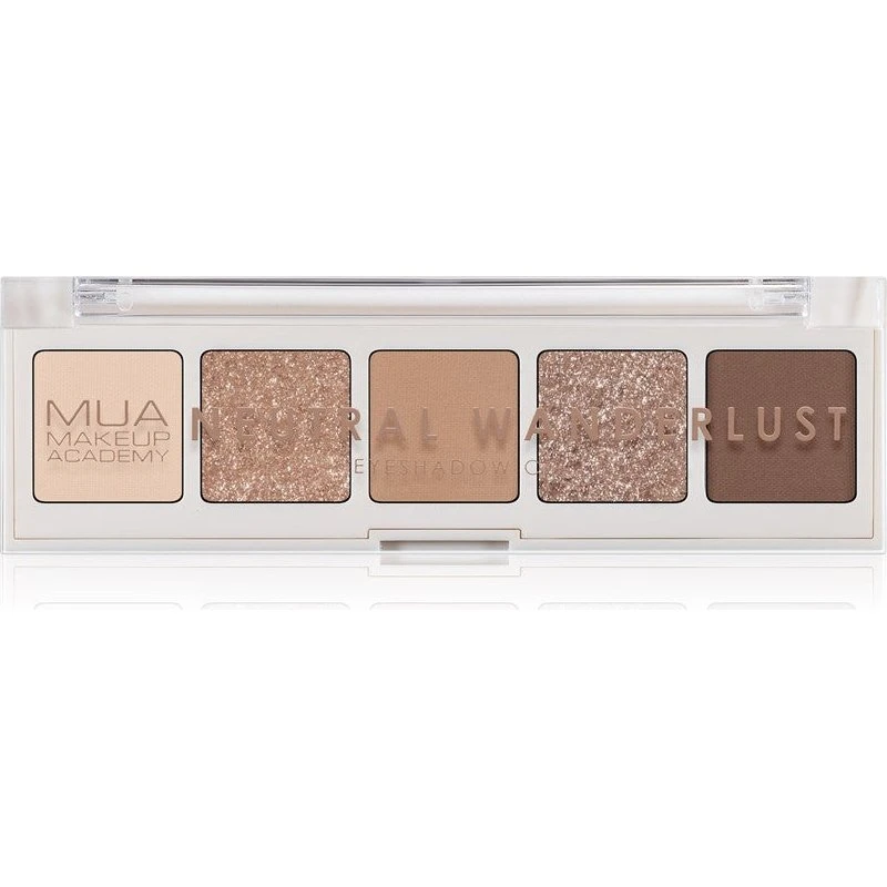MUA Makeup Academy Professional 5 Shades Eyeshadow Palette Neutral Wanderlust