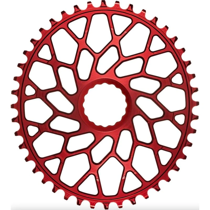 AbsoluteBlack 44T Oval Chainring Direct Mount - Rød