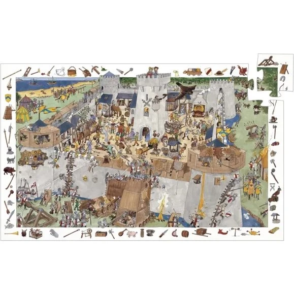 Djeco Ridderborg observationspuslespil, 100 brikker