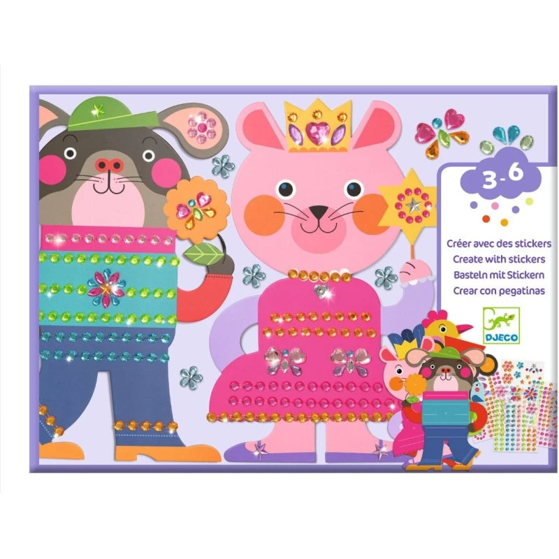 Djeco Udsmyk med rhinsten - Glimmerfigurer (3-6 år)