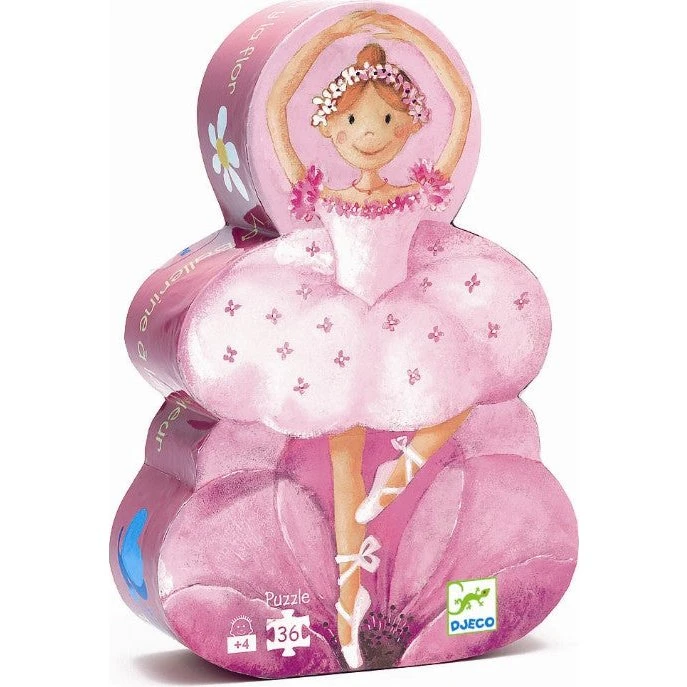 Djeco Ballerina og Blomst – Puslespil 36 brikker