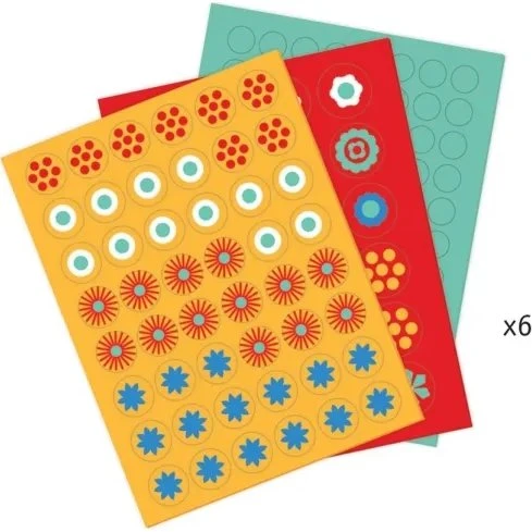 Djeco Millefiori mosaiksæt – 3 dyremotiver (ugle, egern, sommerfugl)