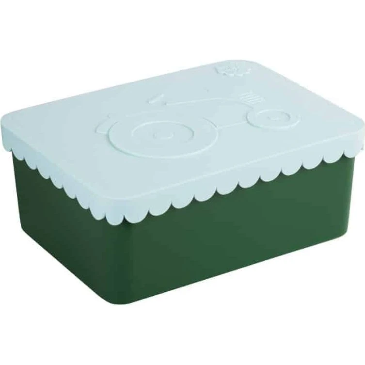 Blafre Madkasse Traktor - Lyseblå/Grøn (BPA-fri)