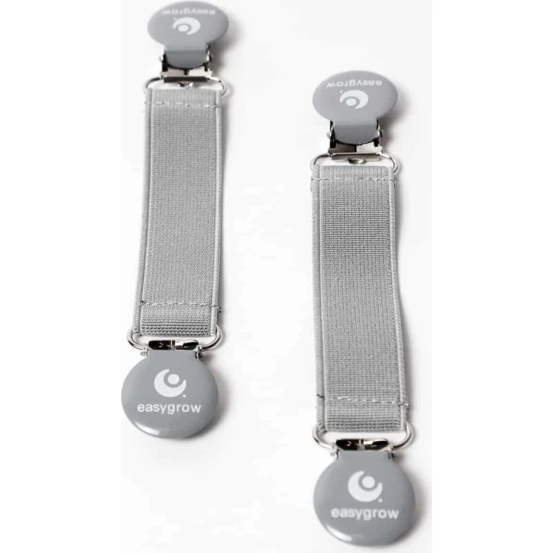 Clip'n Stroll klips til kørepose, 2-pak – grå/sort