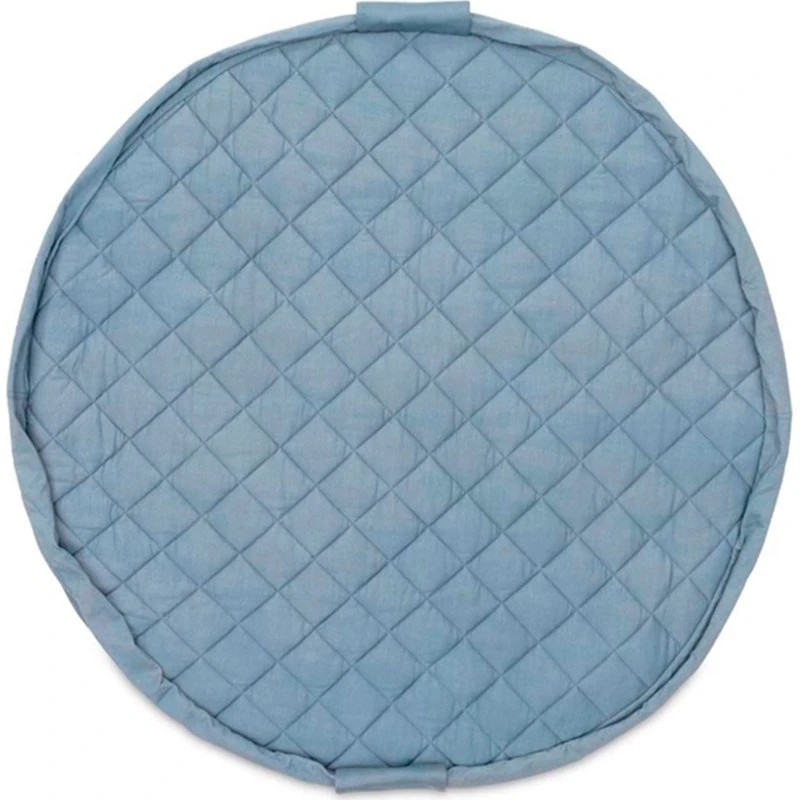 Play & Go Soft Organic 2-i-1 Legetæppe/Opbevaring Dusty Blue
