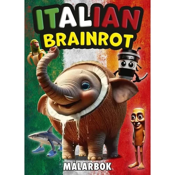Italian Brainrot Malebog - A4, 32 sider
