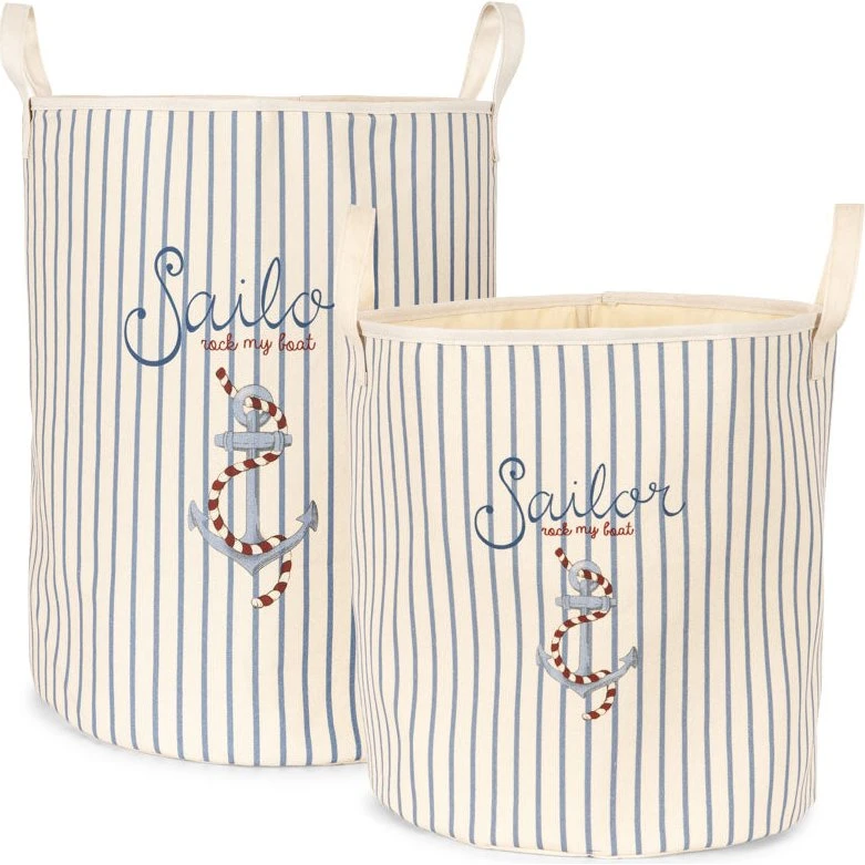 Konges Sløjd Opbevaringskurve 2 stk – Sailor Stripe (stor+lille)