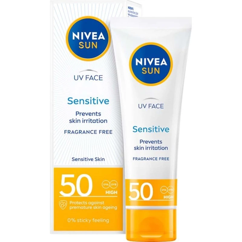 NIVEA Sun Sensitive Face Cream SPF 50, 50 ml