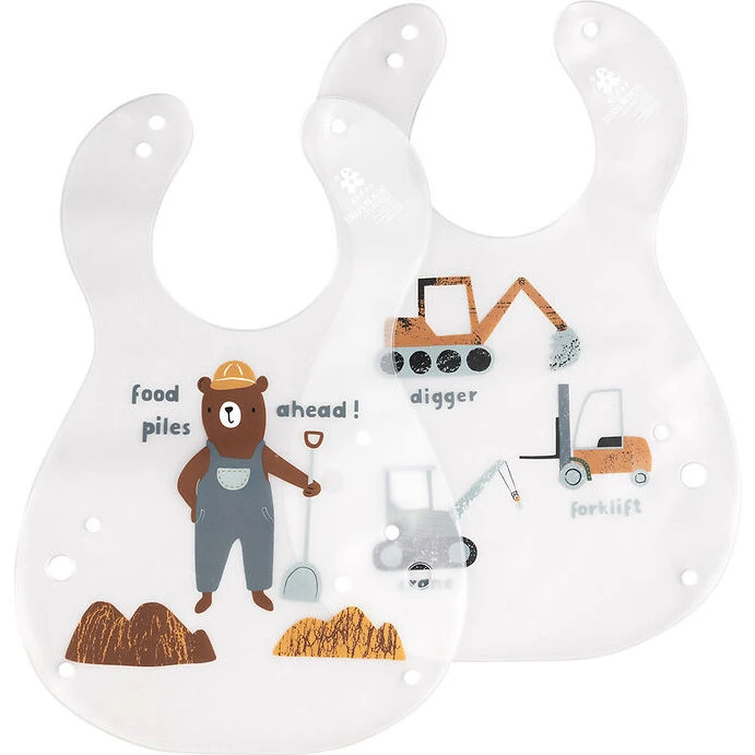 Sebra Hagesmække 2-pak – Busy Builders (blå print)