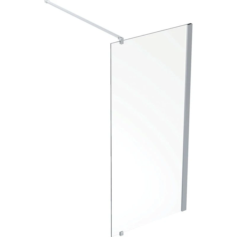 Contura Shower Space brusevæg, 89 cm, klart glas, aluminium profil
