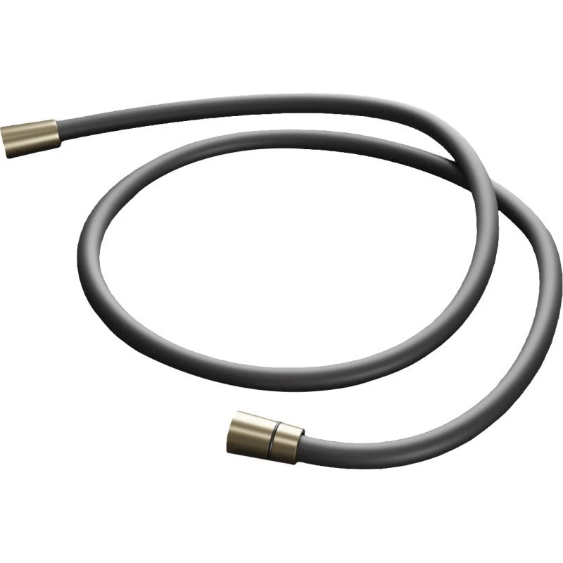 Scandtap SoftFlow bruseslange, sort/børstet guld, 1,5m