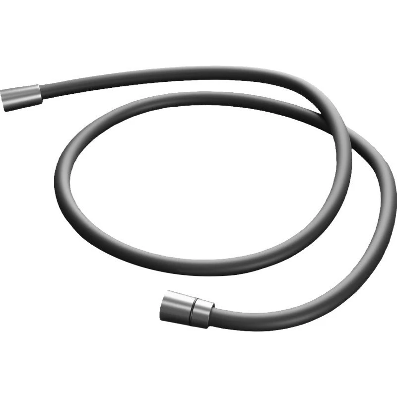 Scandtap SoftFlow bruseslange, sort/børstet stål, 1,5m