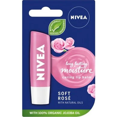 Nivea Lip Balm Soft Rose, 4,8 g