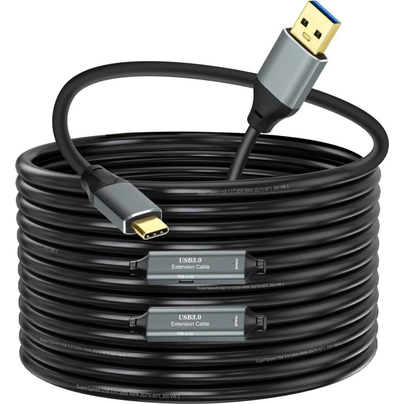 NÖRDIC Aktiv USB 3.0 A til C Kabel - 15m - 5Gbps