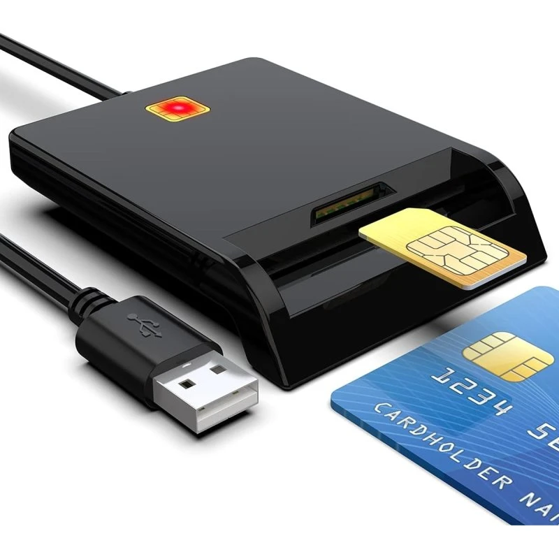 NÖRDIC USB-A Smartkort- og SIM-kortlæser ISO7816