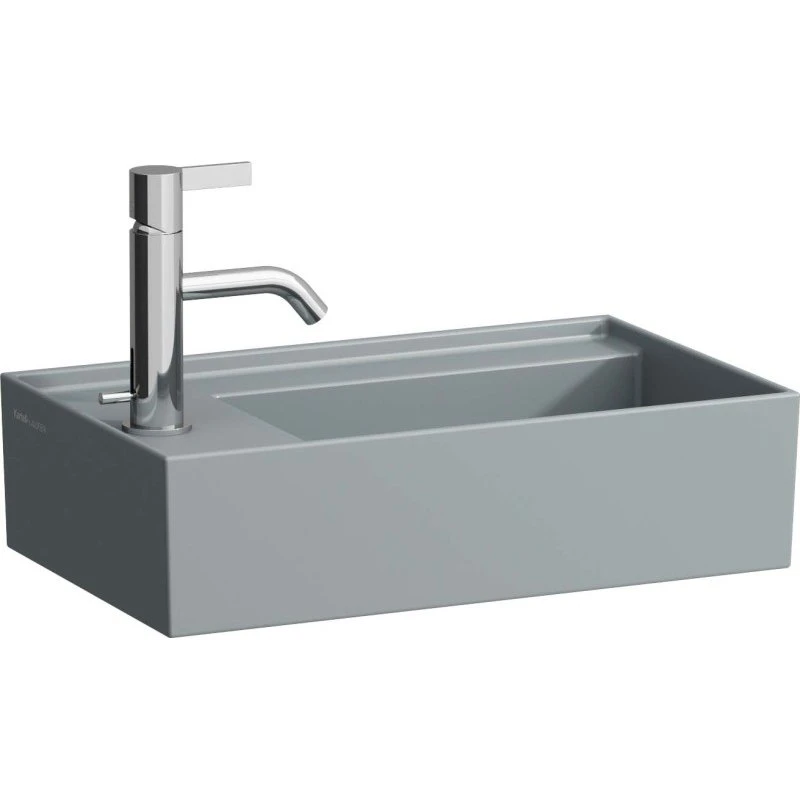 Kartell Laufen håndvask 46x28 cm, venstre, mat grå