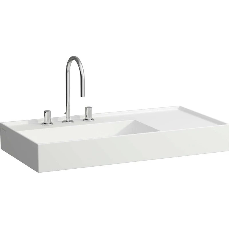 Kartell Laufen håndvask 90x46 cm, venstre, mat hvid