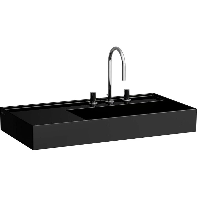 Kartell Laufen håndvask, 90x46 cm, sort, højre