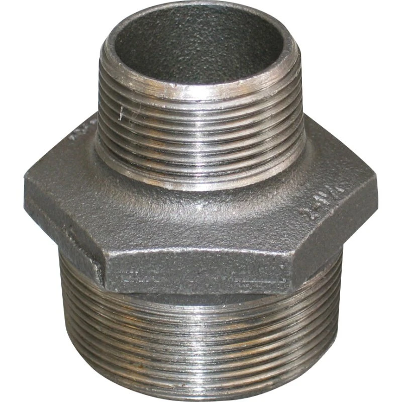 Georg Fischer Sort brystnippel 3/8" x 1/4"