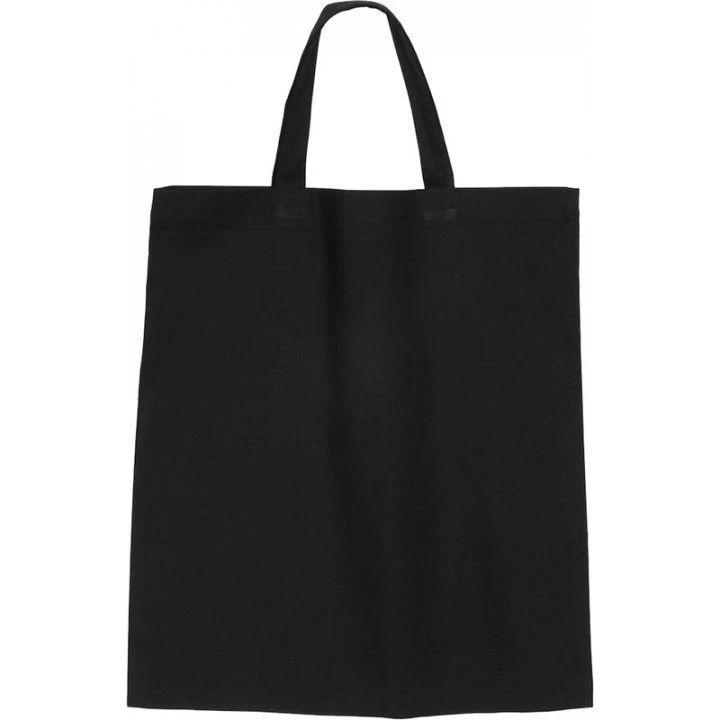 Nightingale Tote Bag 150g sort med korte håndtag