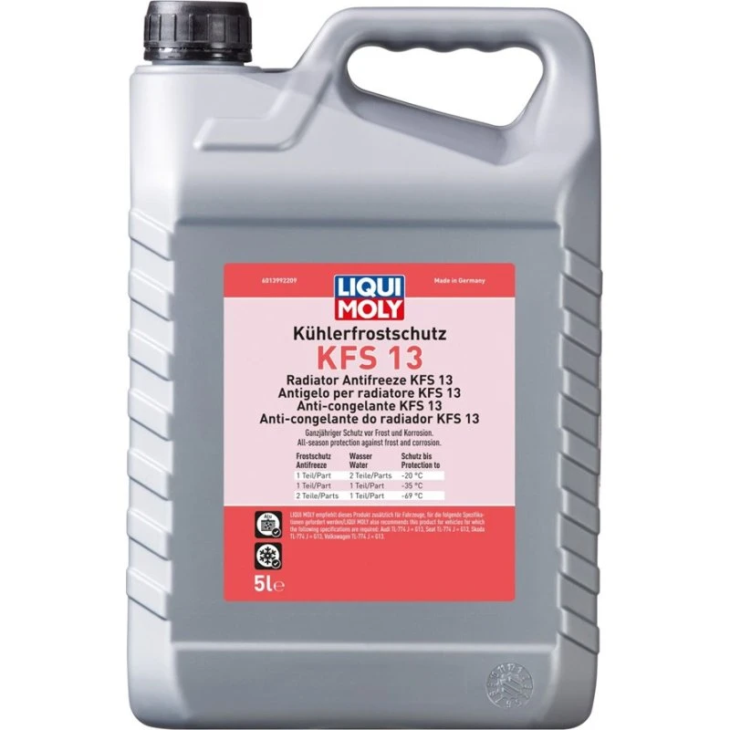 Liqui Moly KFS 13 kølervæske/frostvæske 5 L (lys rød)