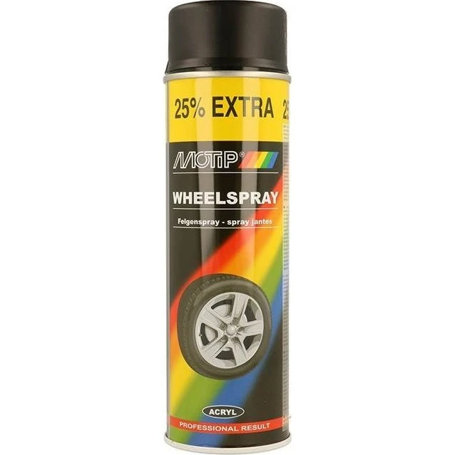 Motip Fælgspray Sort mat 500 ml